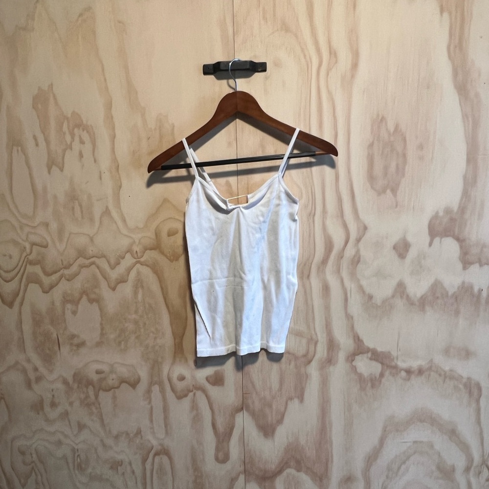 Free People Spaghetti Straps with Metal Detail O/S White